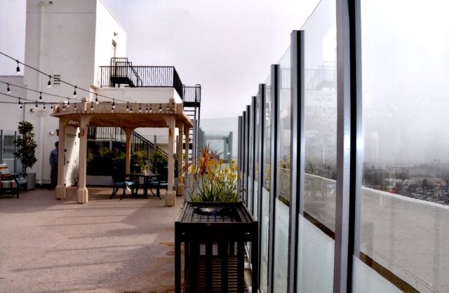 After: rooftop common area after completion